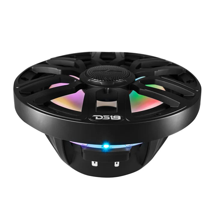 NXL 8" 2-Way Coaxial Marine Speaker With Digital Led Lights And Bullet Tweeter 175 Watts 4-Ohm