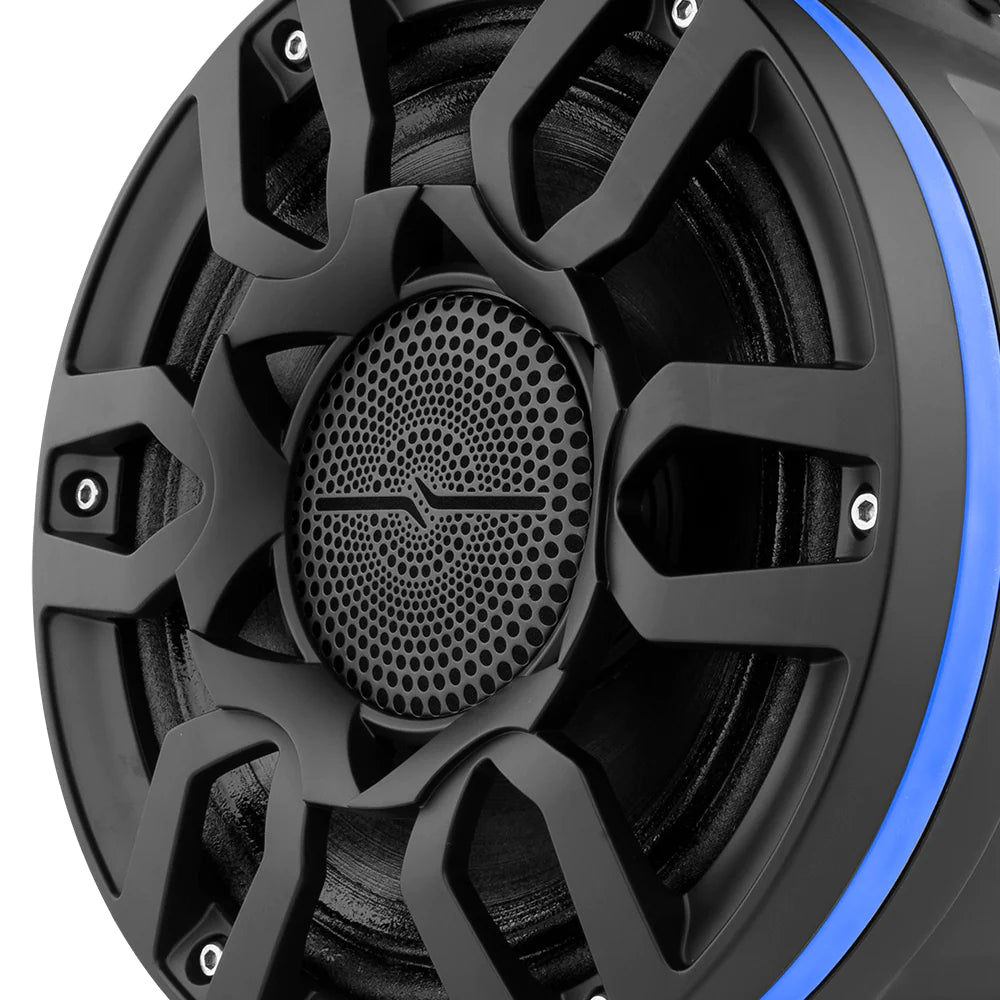 DS18 HYDRO NXL-X8PRO 8" Compact Wakeboard Tower Speakers with Hybrid Mid-Range, Compression Driver Loudspeakers,  RGB LED Lights, 500 Watts, Speaker Cover Included, 1 Pair.