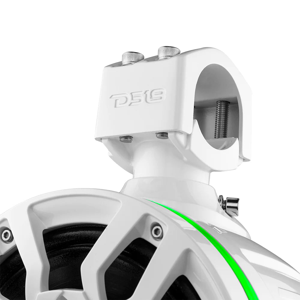 DS18 HYDRO NXL-X8PRO 8" Compact Wakeboard Tower Speakers with Hybrid Mid-Range, Compression Driver Loudspeakers,  RGB LED Lights, 500 Watts, Speaker Cover Included, 1 Pair.