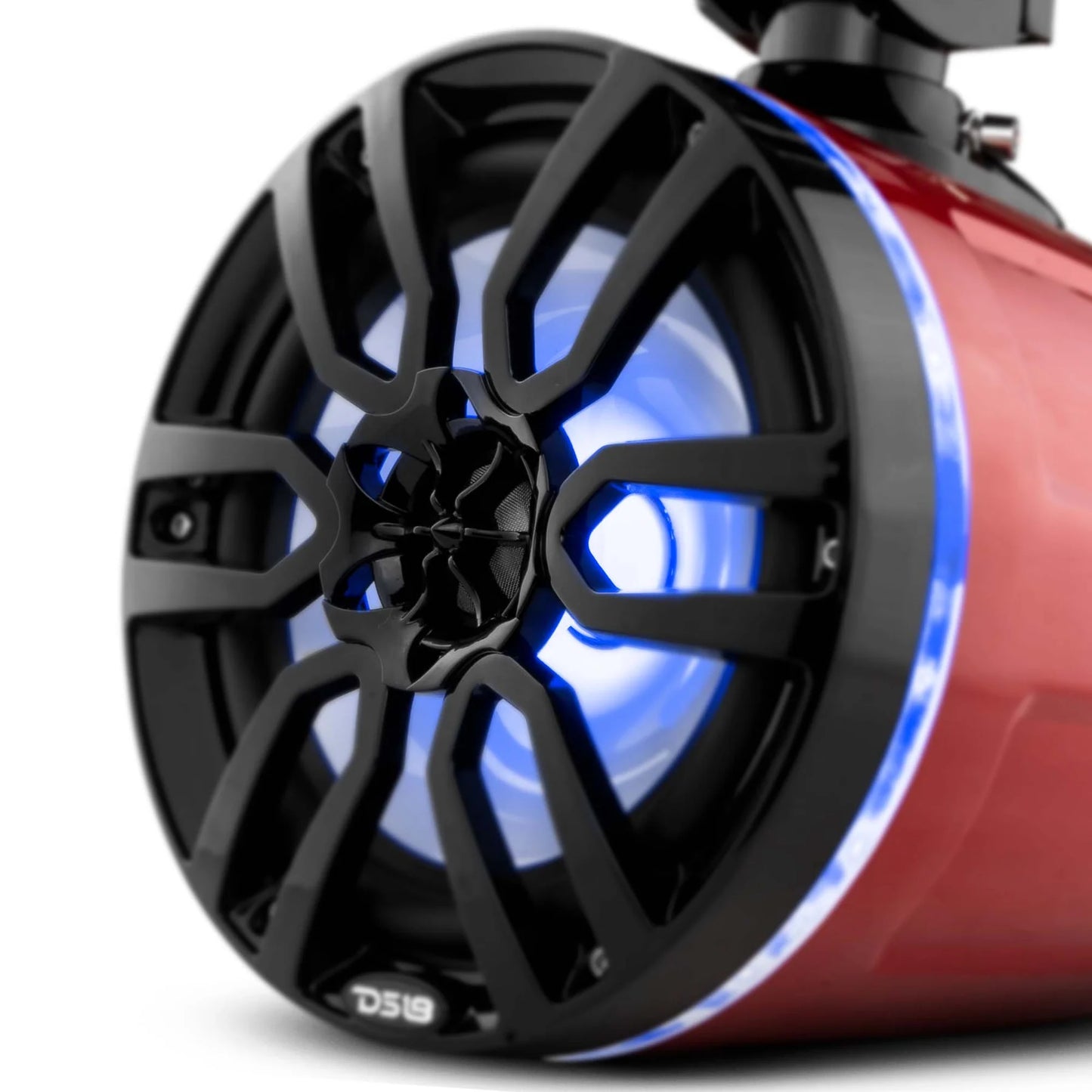 DS18 HYDRO NXL-X8TP/RD 8" Marine Water Resistant Wakeboard Tower Speakers with Integrated RGB LED Lights 375 Watts - Red