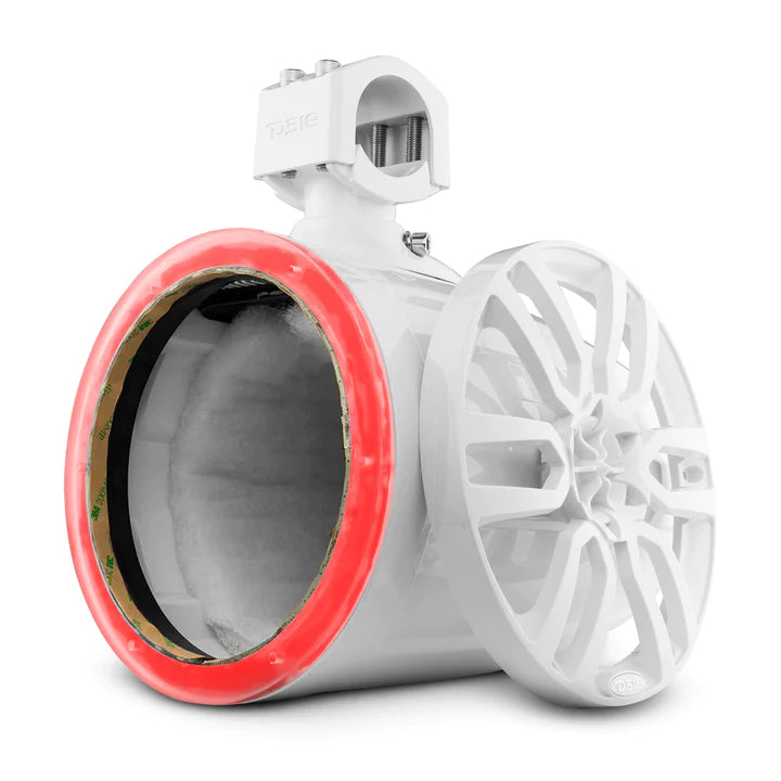 DS18 HYDRO NXL-X8TP/BK.NS 8" Marine Tower with Integrated RGB LED Lights No Speakers White