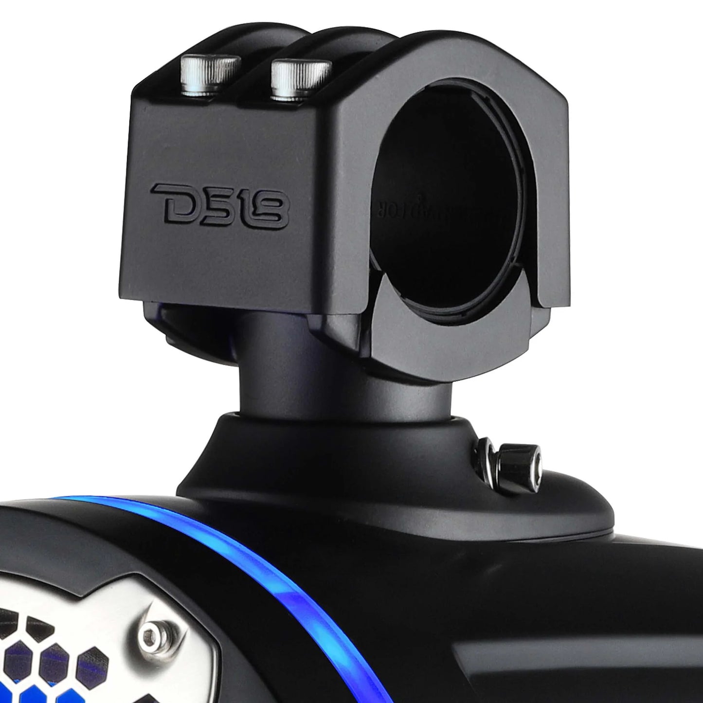 DS18 HYDRO NXL-X8TPNEO/BK 8" Marine Water Resistant Wakeboard Tower Neodymium Speaker with Built-in passive Radiator Bass Enhancer, 1" Driver and RGB LED Light 550 Watts - Black