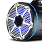 DS18 HYDRO NXL-X8TPNEO/BK 8" Marine Water Resistant Wakeboard Tower Neodymium Speaker with Built-in passive Radiator Bass Enhancer, 1" Driver and RGB LED Light 550 Watts - Black