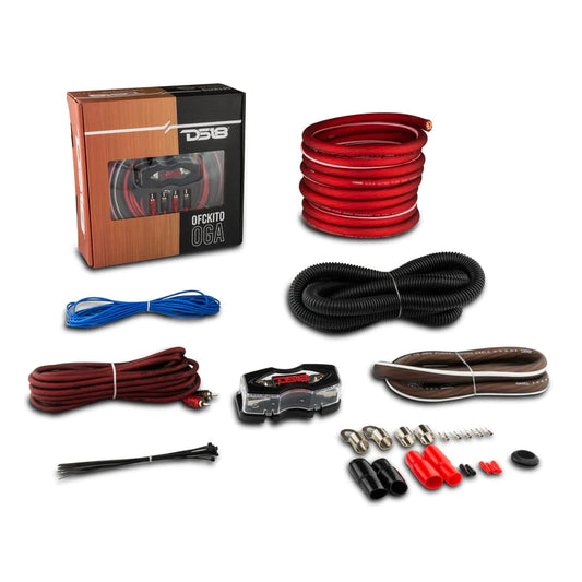 DS18 OFCKIT0 0-GA OFC Ultra Flex 100% Cooper Installation Kit For Car Amplifiers