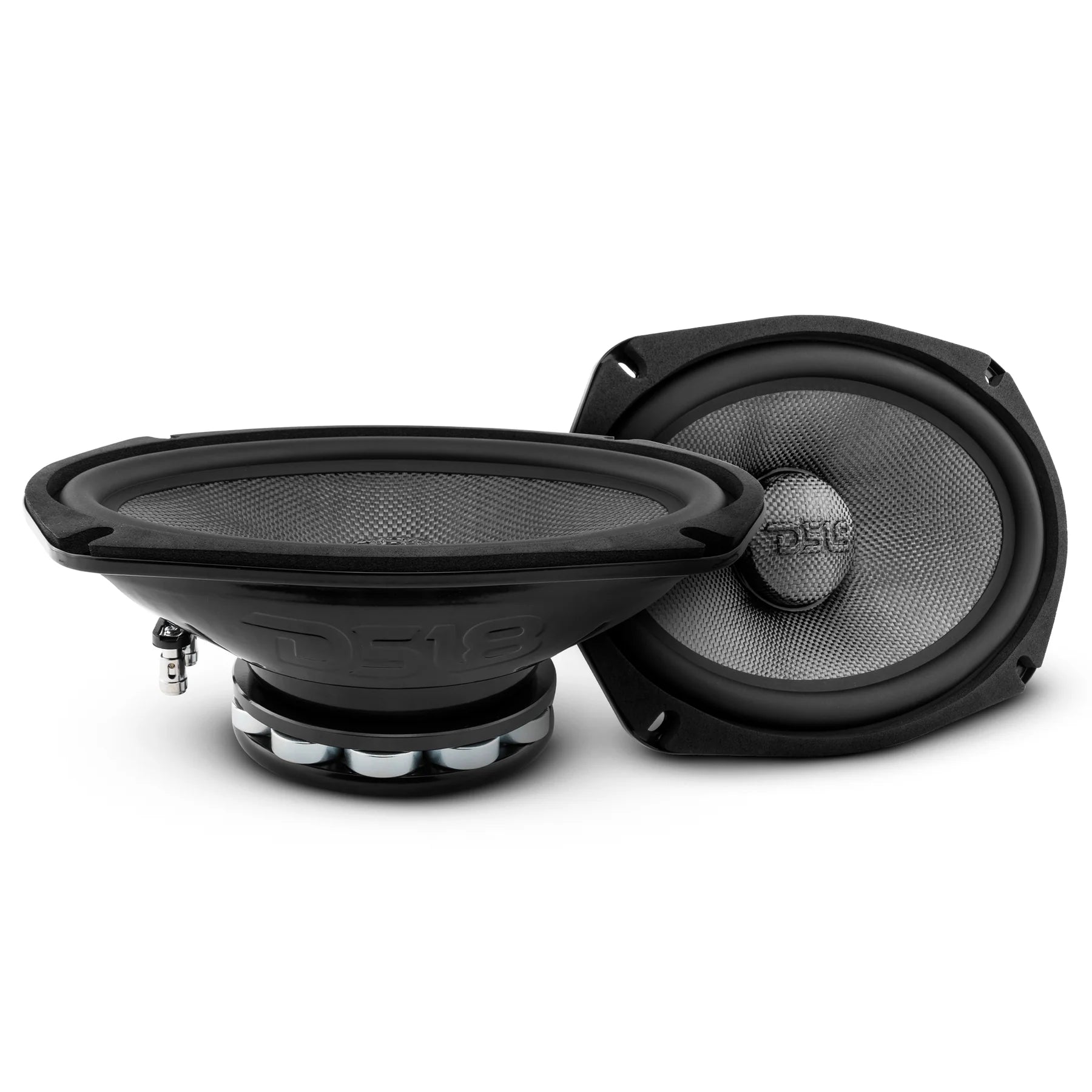 DS18 PRO-CF69.2NR 6x9" Mid-Bass Loudspeaker with Water Resistant Carbon Fiber Cone And Neodymium Rings Magnet 600 Watts 2-Ohm