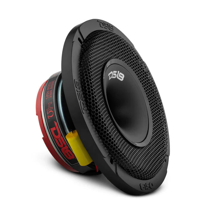 DS18 PRO-HY6.4MSL PRO 6.5" Shallow Hybrid Mid-Range Loudspeaker with Built-in Driver 300 Watts 4-Ohm - Grill Included