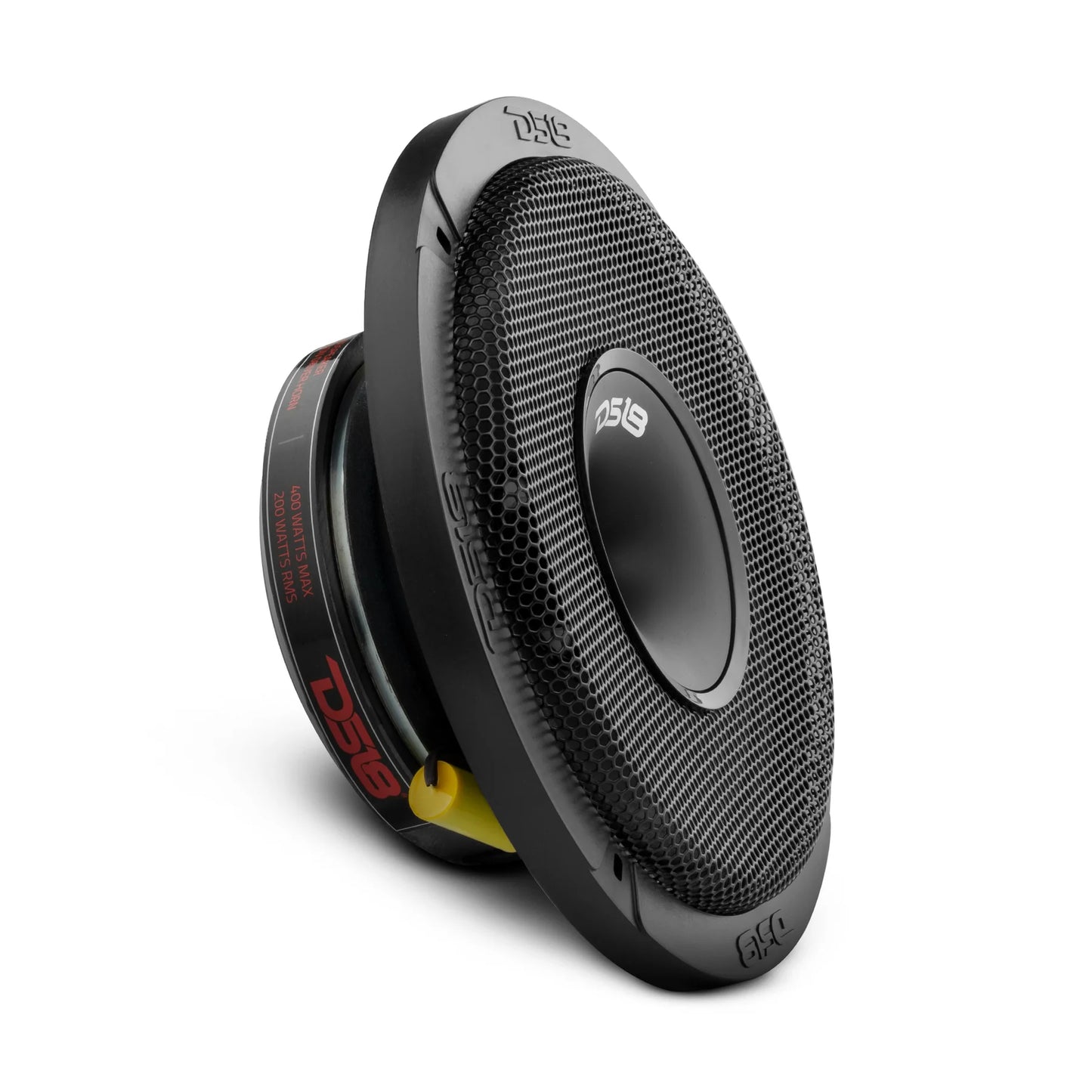 DS18 PRO-HY8.4MSL PRO 8" Shallow Hybrid Mid-Range Loudspeaker with Built-in Driver  400 Watts 4-Ohm - Grill Included