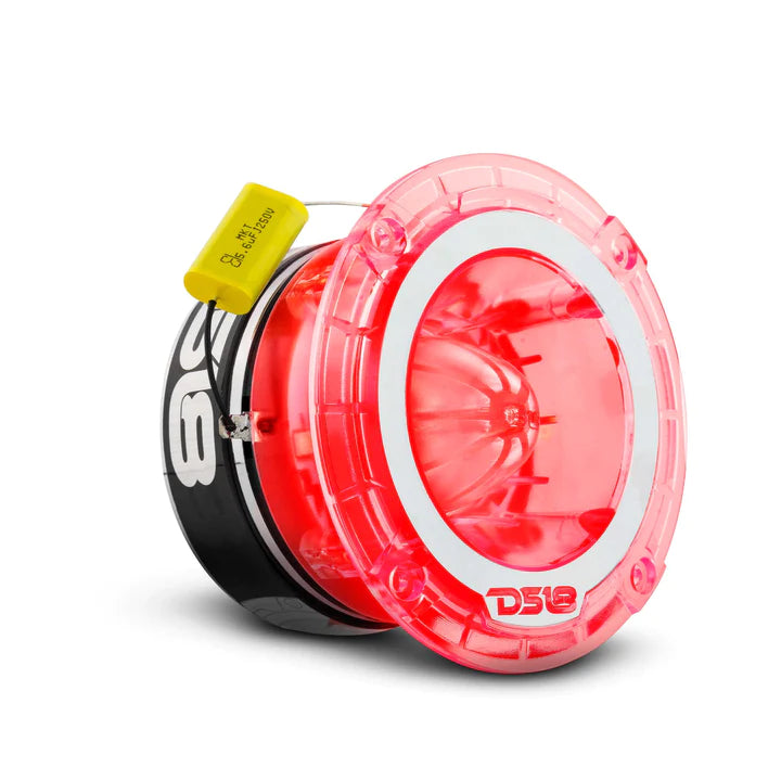 DS18 PRO-TW4L 4.5" Super Bullet Tweeter with RGB LED Lights 560 Watts 1.75" Titanium 4-Ohm Vc
