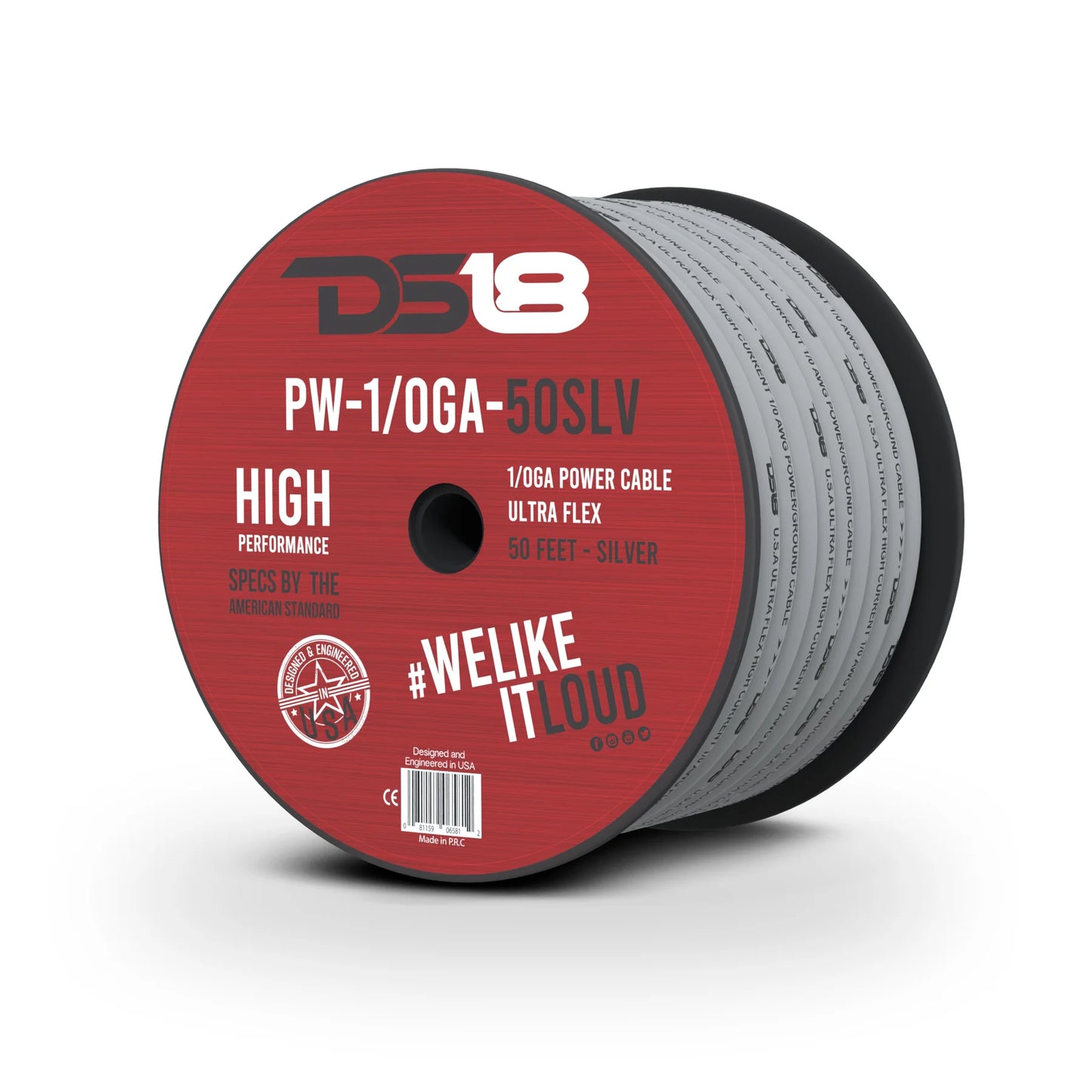 DS18 PW-1/0GA-50 1/0-GA Ultra Flex CCA Ground Power Cable 50 Feet