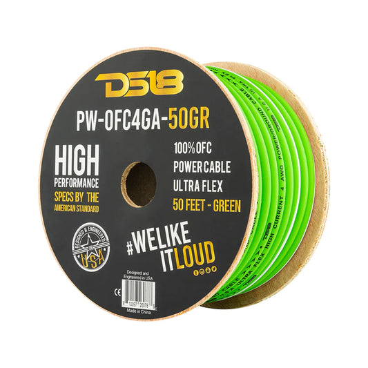 DS18 PW-OFC4GA-50 Ultra Flex 100% OFC Ground, Power Cable, 50 Feet