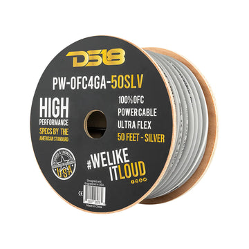 DS18 PW-OFC4GA-50 Ultra Flex 100% OFC Ground, Power Cable, 50 Feet