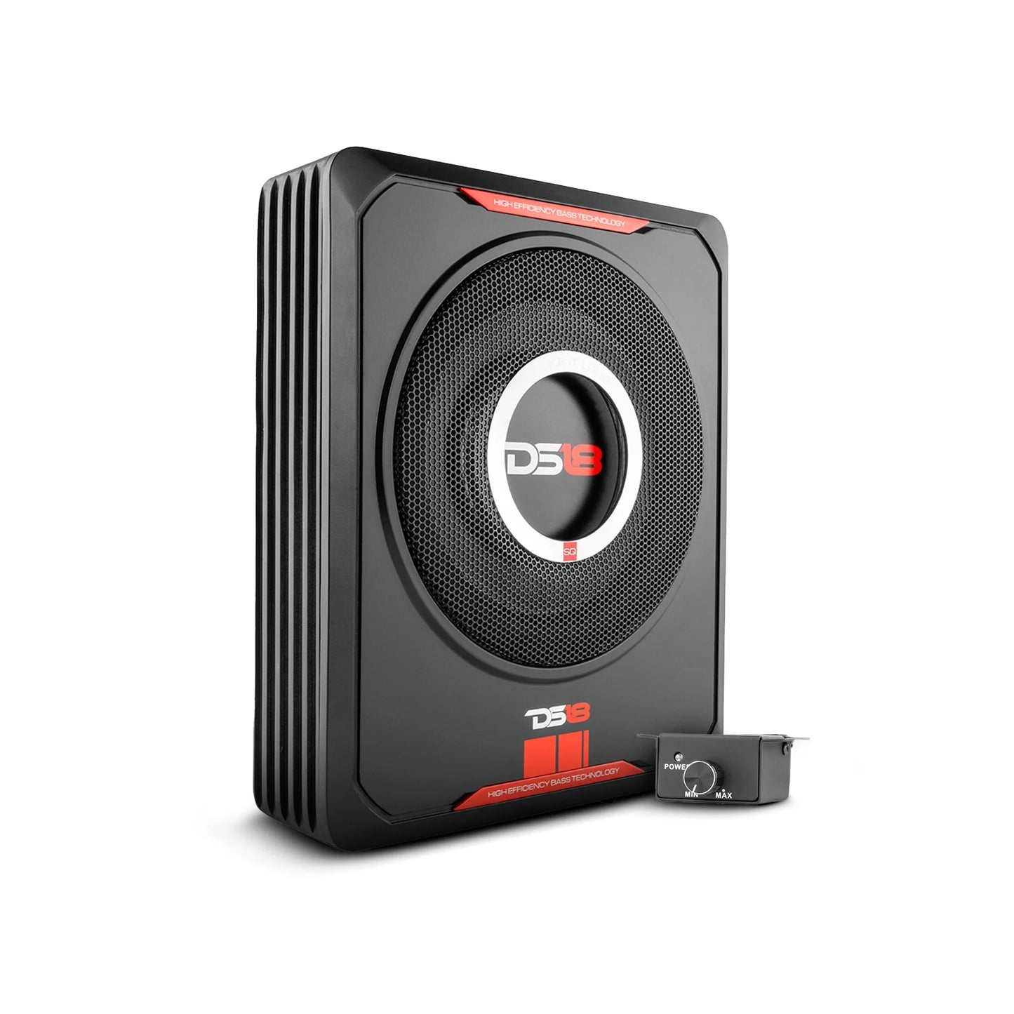 DS18 SQBASS8 8" Amplified Under Seat Car Subwoofer 600 Watts