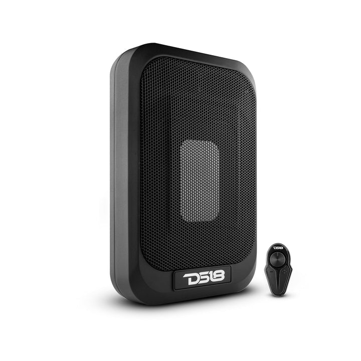 DS18 SQBASSX2 7"x 9" Amplified Under Seat Car Subwoofer with a 4"x 6" Passive Radiator 1200 Watts