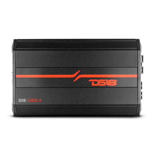 DS18 SXE-1200.4/BK  Class A/B 4-Channel Full-Range Car Amplifier 60 x 4 RMS @4 OHM 1200 Watts