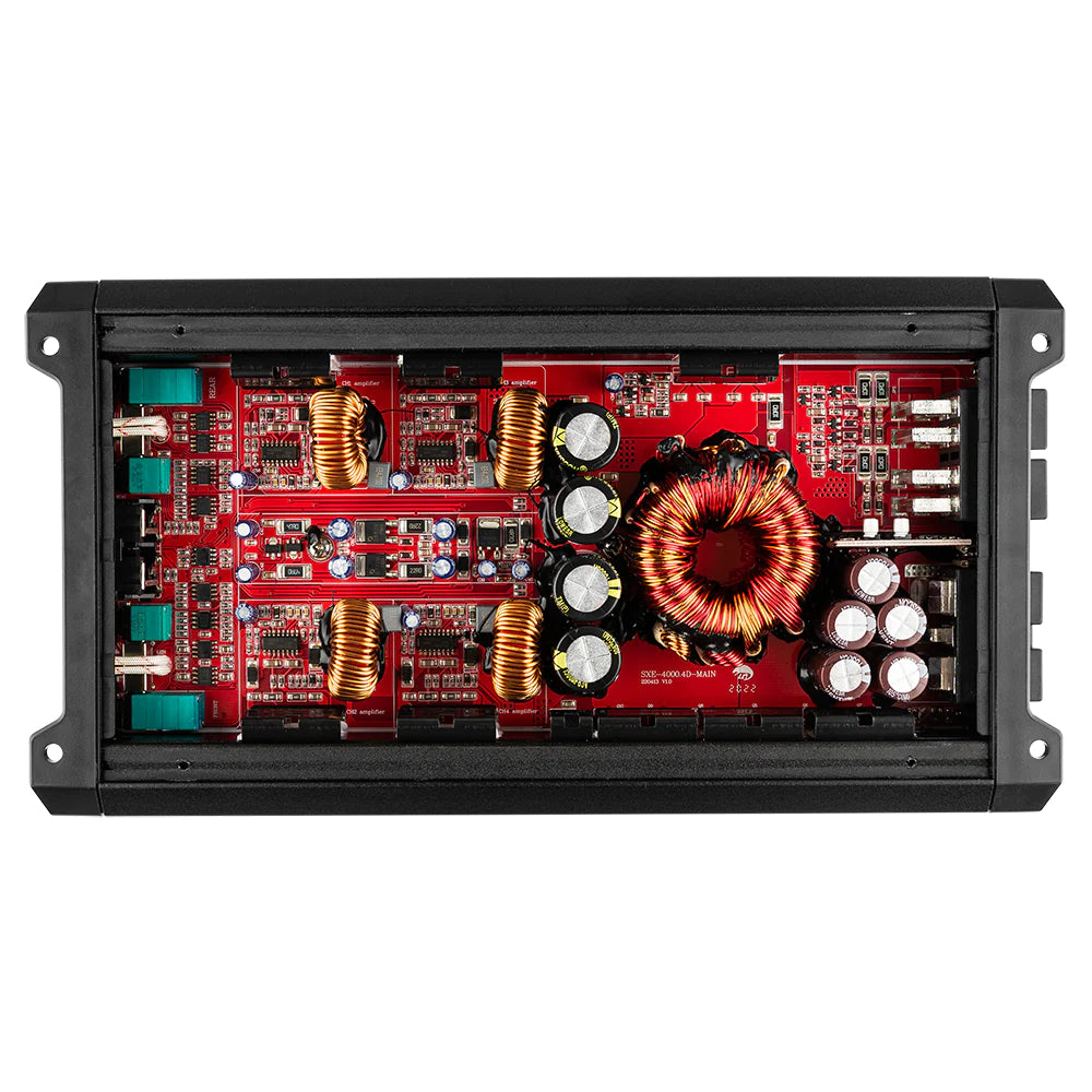 DS18 SXE-4000.4D/BK Class D 4-Channel Full-Range Car Amplifier 275 x 4 RMS @4 OHM 4000 Watts
