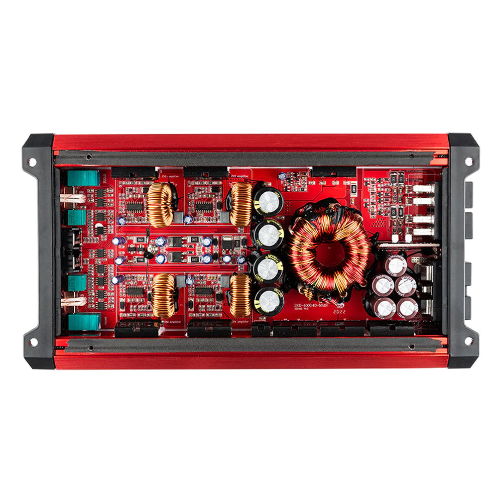 DS18 SXE-4000.4D/RD Class D 4-Channel Full-Range Car Amplifier 275 x 4 RMS @4 OHM 4000 Watts