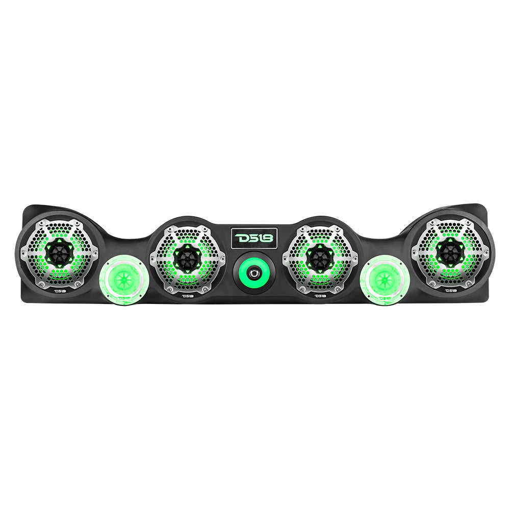 DS18 TJ-SBAR/BK Overhead Sound Bar System for TJ Jeeps ( 4x 6.5" Speakers 2x 4" tweeter) - Black