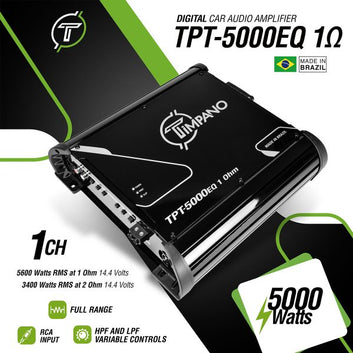 Timpano 5000 Watts Car Audio Amplifier Fullrange TPT-5000 1 Ohm