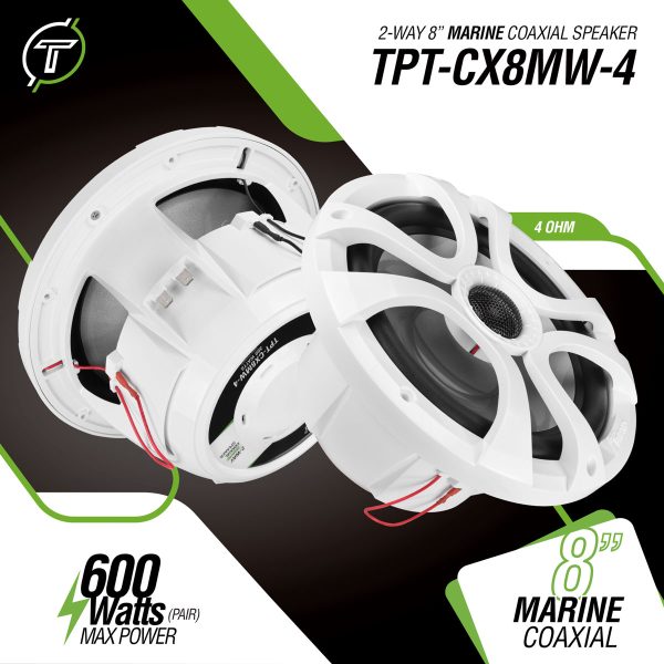 2-WAY 8” MARINE GRADE COAXIAL SPEAKER