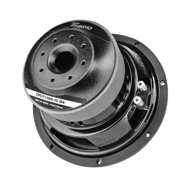 Timpano 10? Car Audio Subwoofer 1000 Watts Dual 4 Ohm TPT-T1000-10 D4 Deep Low Tones