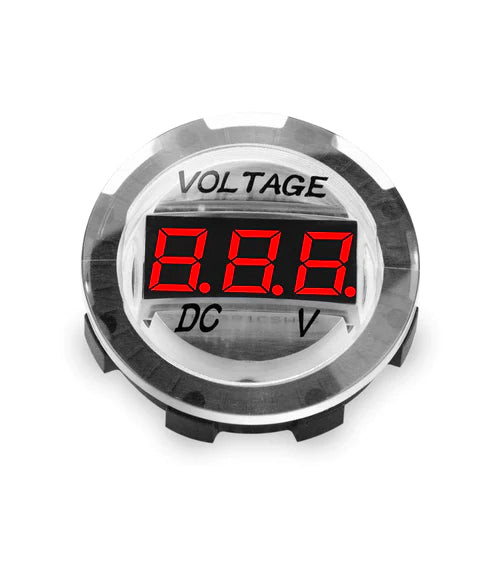 Comando VOLTMETER 6.6V-31V BASE TRANSPARENTE NUM RED