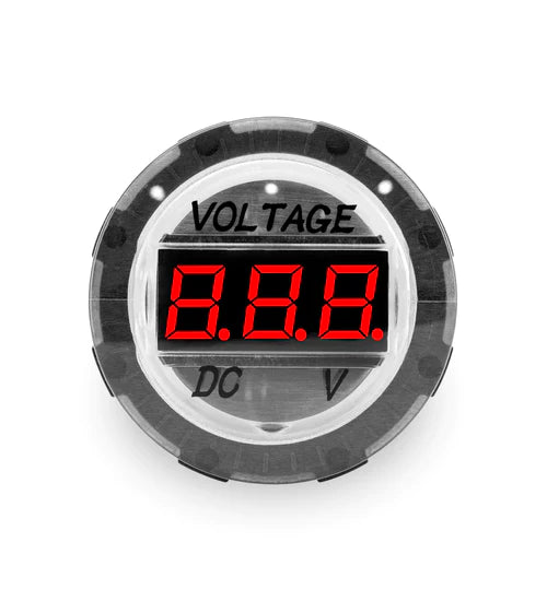 Comando VOLTMETER 6.6V-31V BASE TRANSPARENTE NUM RED