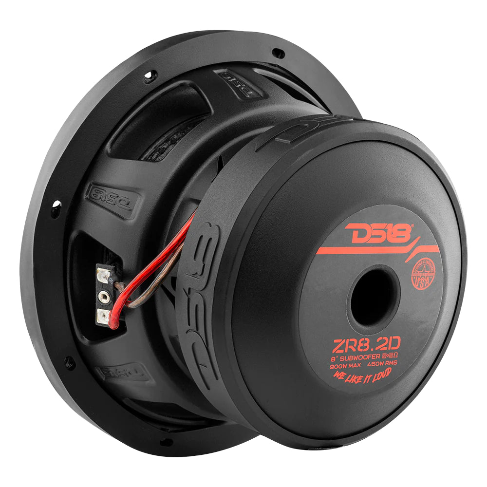 DS18 ZR8.2D 8" Car Subwoofer with 900 Watts 2-Ohm DVC