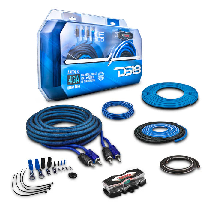 4-GA Amplifier Installation Kit - BLUE