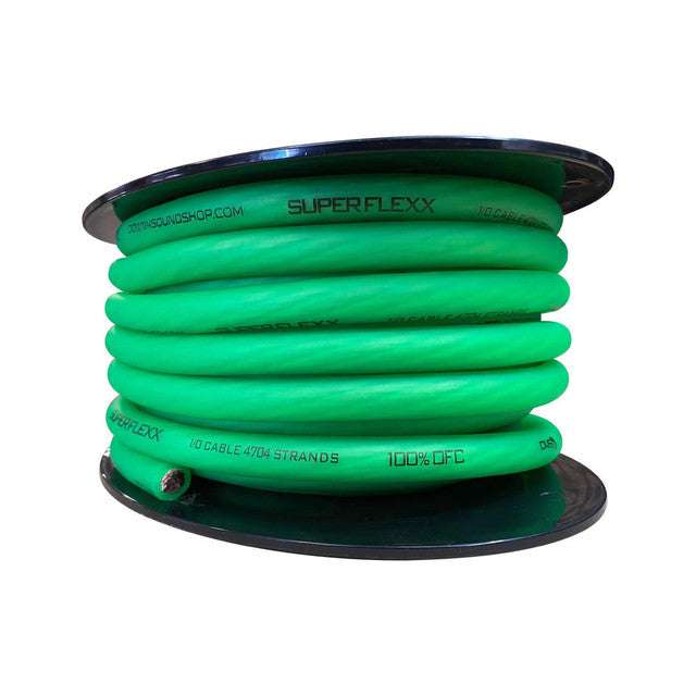 Down4Sound 50ft 1/0 OFC Tinned Wire (Lime Green)