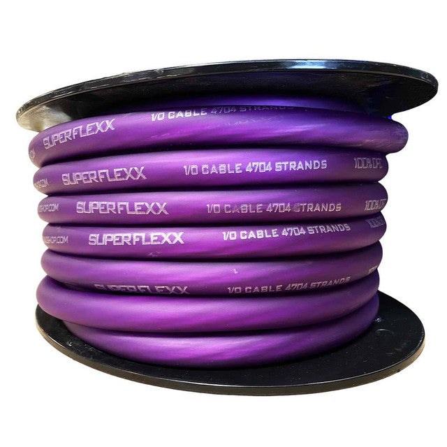 Down4sound 50 FT 1/0 Tinned OFC Wire (PURPLE)