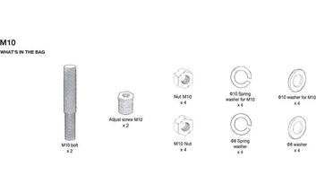 JBL Cruise 10MM Bolt Kit For installing JBL Cruise speaker pods on select motorcycles