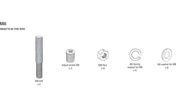 JBL Cruise 8MM Bolt Kit For installing JBL Cruise speaker pods on select scooters