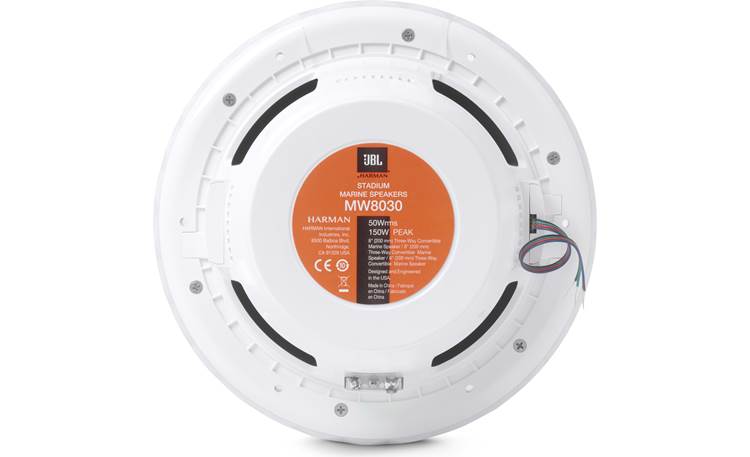 JBL STADIUM MW8030AM Stadium Series 8" 3-way marine speakers with built-in RGB LED lights (White)