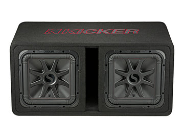 KICKER L7R 12-Inch (30cm) Dual Subwoofers in the CWR Style Vented Enclosure, 2-Ohm, 1200W
