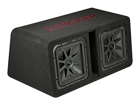 KICKER L7R 12-Inch (30cm) Dual Subwoofers in the CWR Style Vented Enclosure, 2-Ohm, 1200W