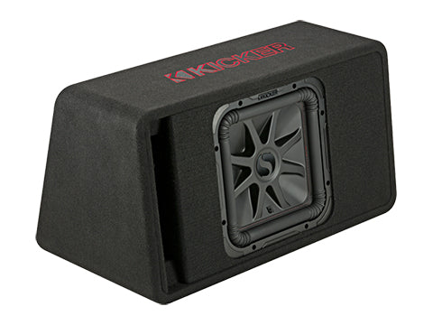 KICKER L7R 12-Inch (30cm) Subwoofer in a Trapezoidal Vented Enclosure, 2-Ohm, 600W