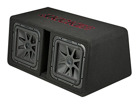 KICKER L7R 12-Inch (30cm) Dual Subwoofers in the CWR Style Vented Enclosure, 2-Ohm, 1200W