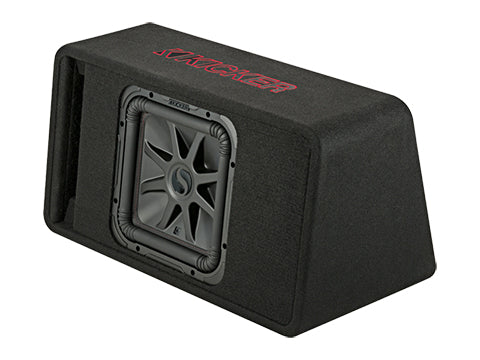 KICKER L7R 12-Inch (30cm) Subwoofer in a Trapezoidal Vented Enclosure, 2-Ohm, 600W