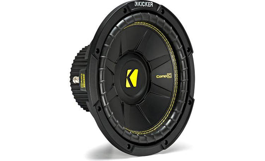 KICKER  CompC 10-Inch (25cm) Subwoofer, DVC, 4-Ohm, 300W