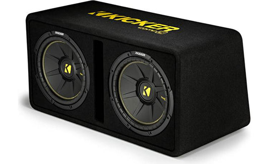 KICKER  Dual CompC 10-Inch (25cm) Subs in Vented  Enclosure, 2-Ohm, 600W