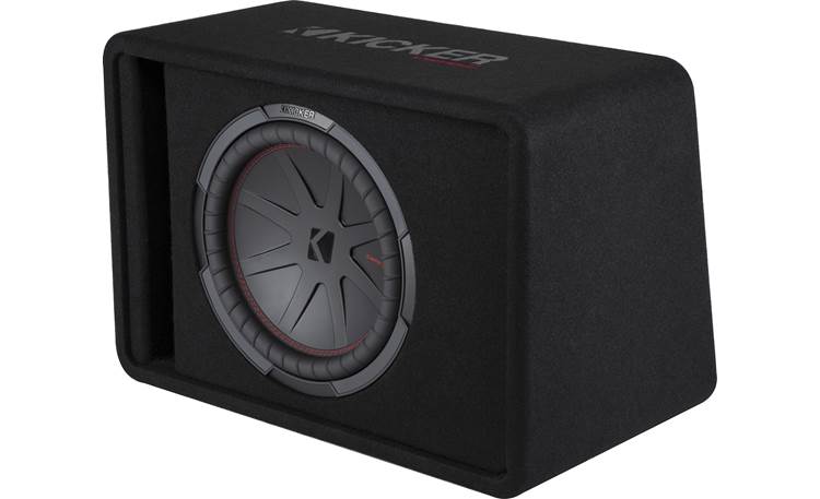 KICKER CompR 12" (30cm) single subwoofer in Vented  Enclosure, 2-Ohm, 500W