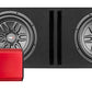 DS18 LSE-212A Bass Package 2 X SLC-MD12.4 In a Ported Box with S-1500.1/RD Amplifier and 4-GA Amp Kit 1000 Watts