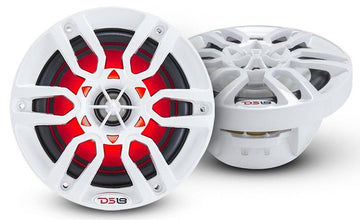DS18 HYDRO NXL-6 6.5" 2-Way Marine Water Resistant Speakers with Integrated RGB LED Lights 300 Watts - White