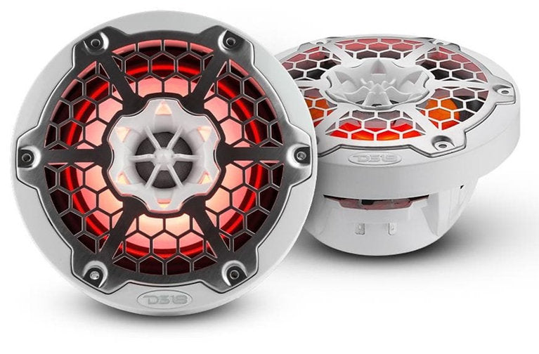 DS18 HYDRO NXL-6M/WH 6.5" 2-Way Marine Water Resistant Speakers with Integrated RGB LED Lights 300 Watts - White