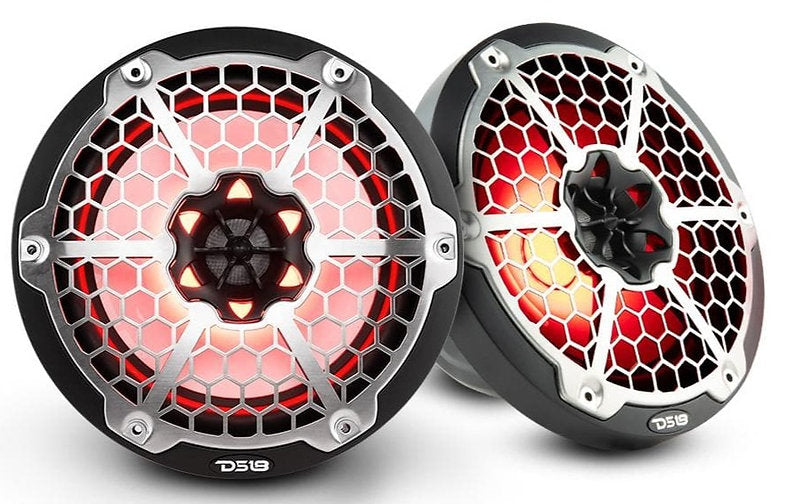 DS18 HYDRO NXL-6M/BK 6.5" 2-Way Marine Water Resistant Speakers with Integrated RGB LED Lights 300 Watts - Black