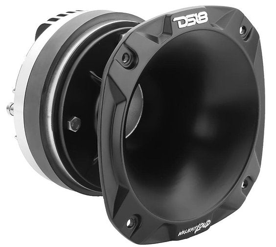 DS18 PRO-DKH1S 2" Throat Bolt On Compression Driver 2" Throat Titanium Voice Coil and PRO-HA52/BK Horn 640 Watts 110 Db 8-ohm Mounting Depth 4.9"
